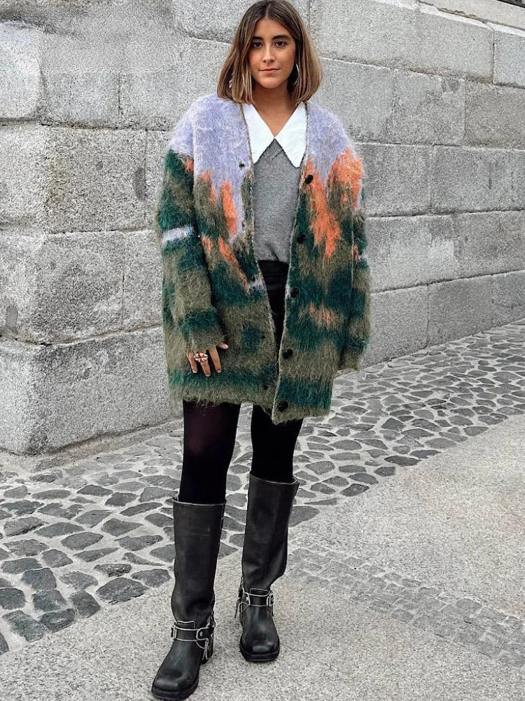 Printed Cardigan