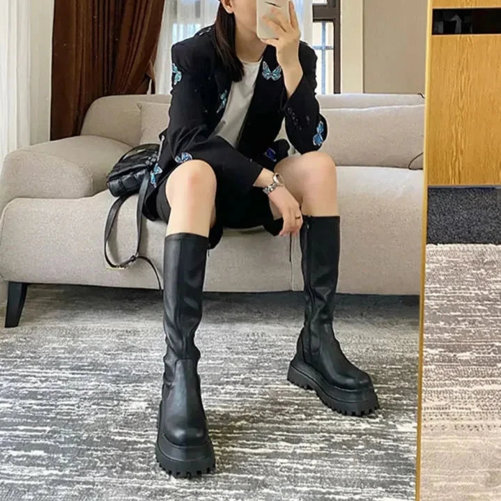 Knee High Chunky Fashion Boots