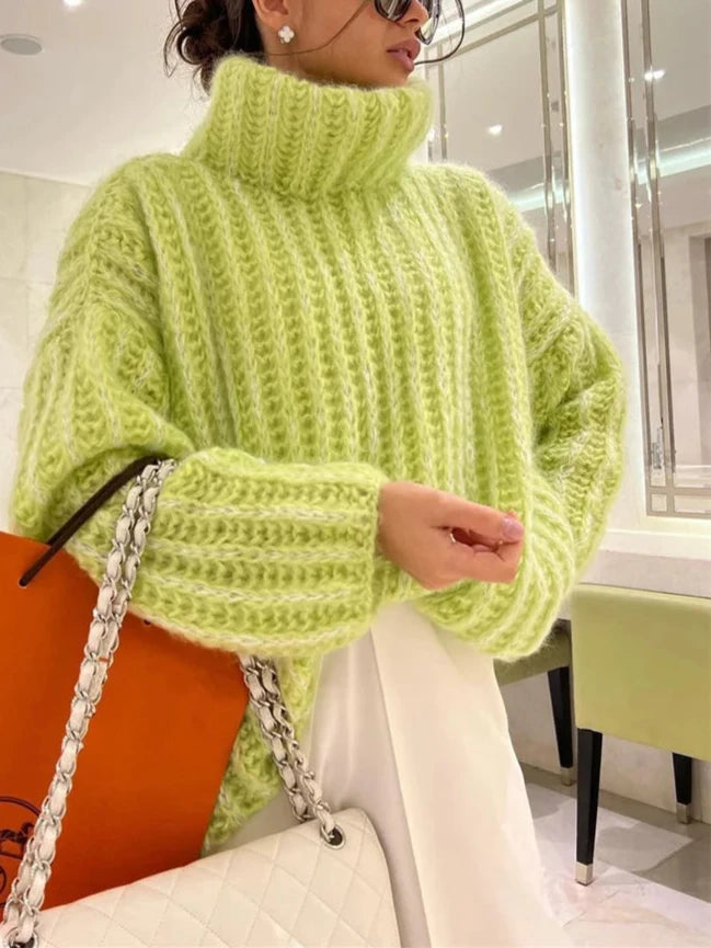 Turtleneck Strickpullover für Damen – Elegant & Warm