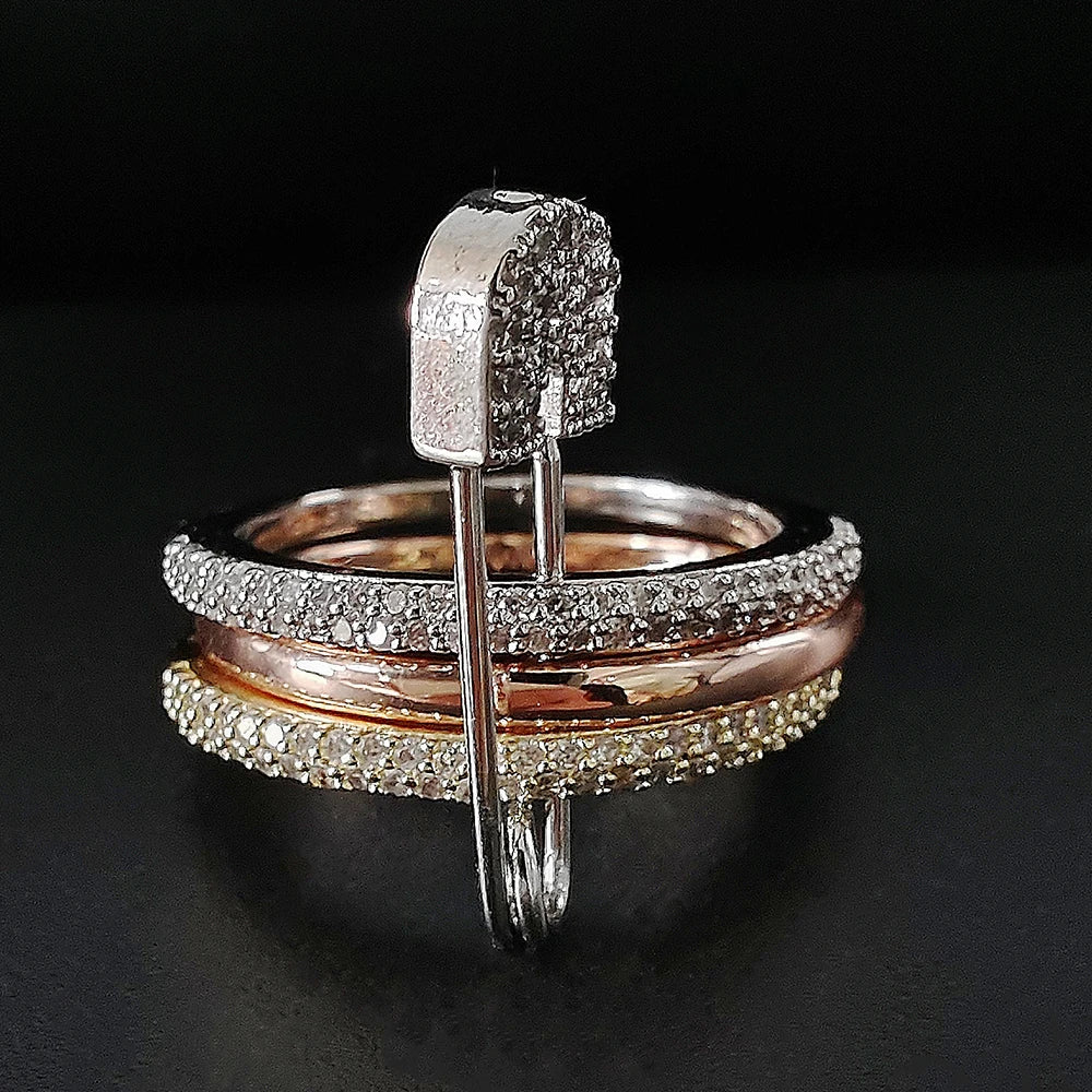 Drei-Lagen Designer Ring für Damen