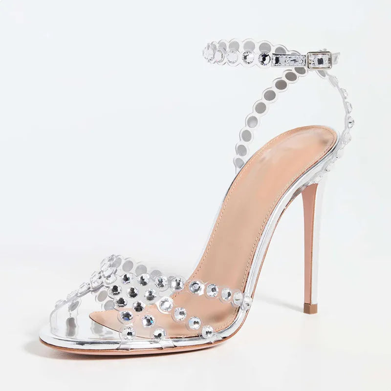 Glitzernde Kristall High Heels