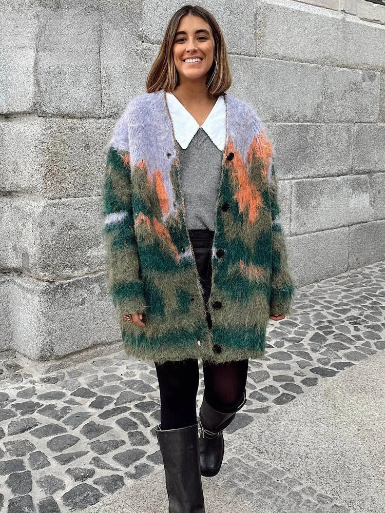 Printed Cardigan