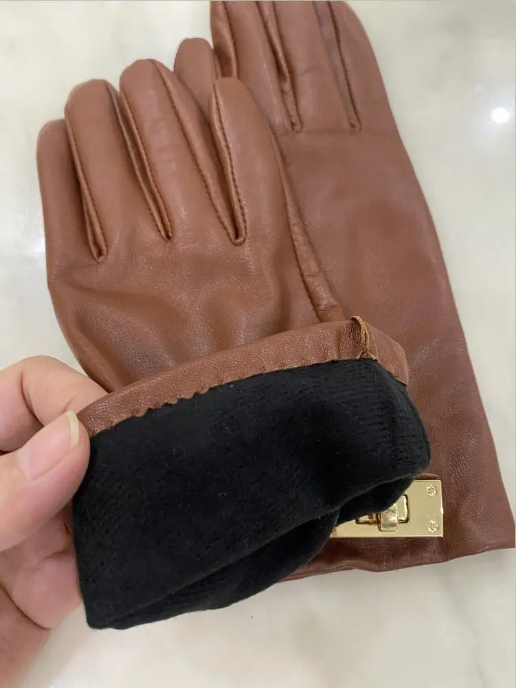 Leather Buckle Glove