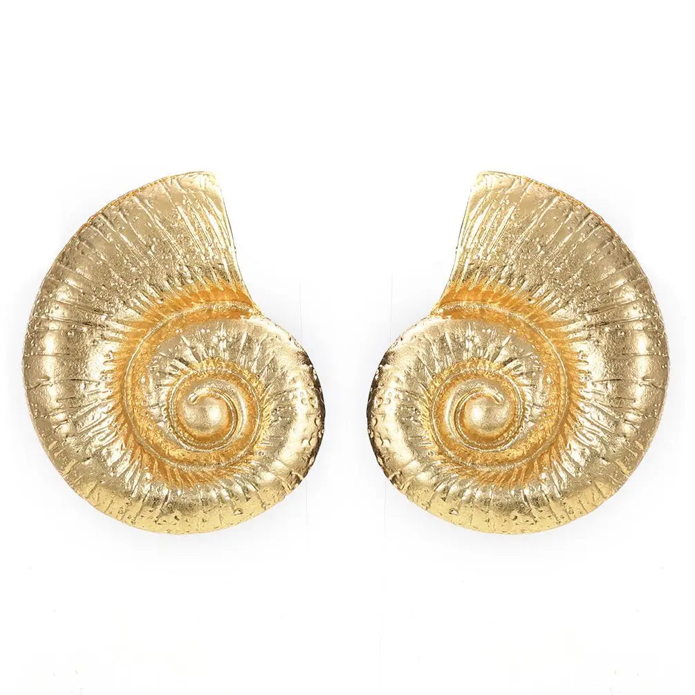 Vintage Muschelohrringe gold