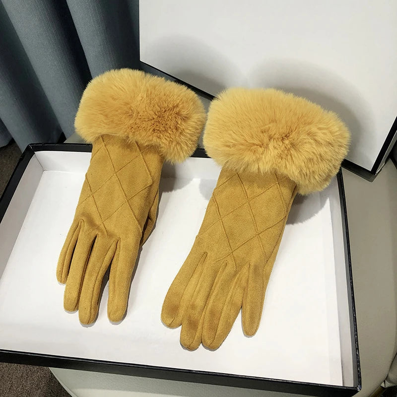 Elegant Suede Winter Gloves – Luxuriöser Schutz für kalte Tage