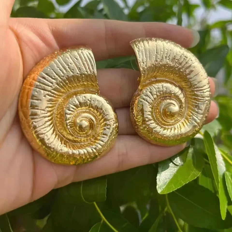 Vintage Muschelohrringe gold
