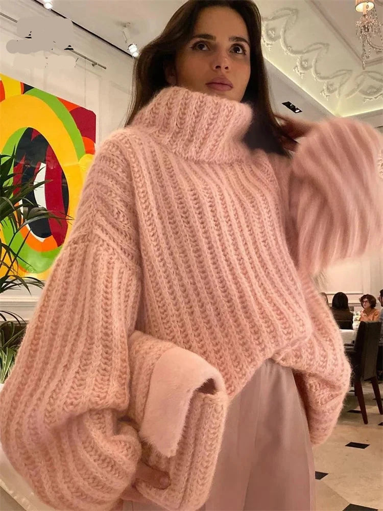 Turtleneck Strickpullover für Damen – Elegant & Warm