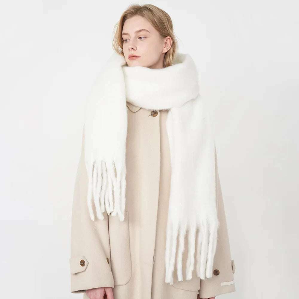 Dicker Mohair-Schal für Damen – Warm & Stilvoll für den Winter