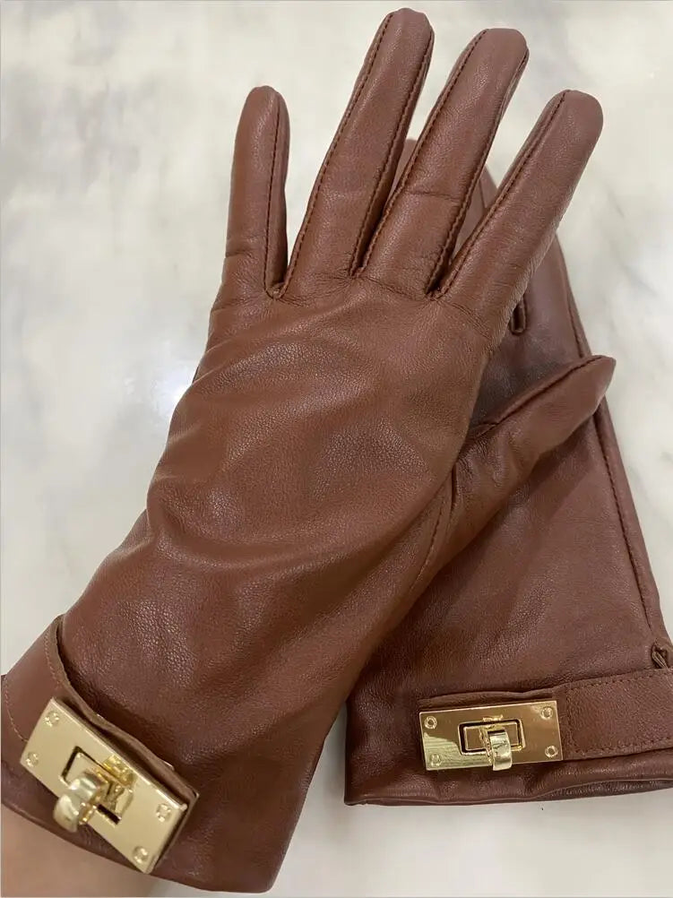 Leather Buckle Glove