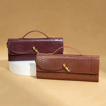Elegante Vintage Krokodil-Muster Abendtasche