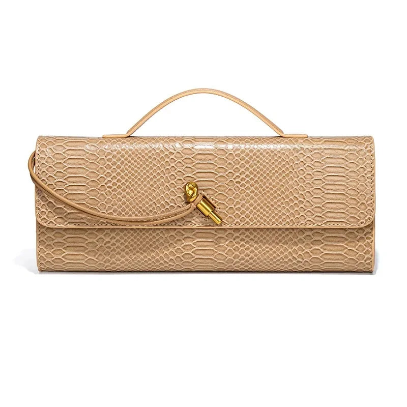 Elegante Vintage Krokodil-Muster Abendtasche