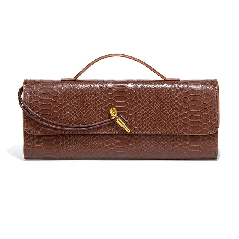Elegante Vintage Krokodil-Muster Abendtasche