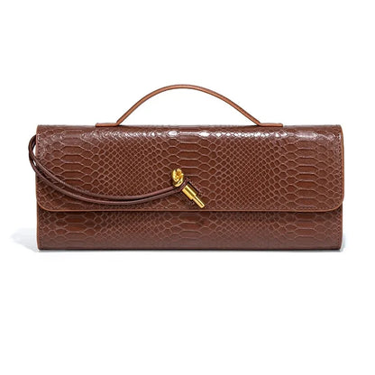 Elegante Vintage Krokodil-Muster Abendtasche