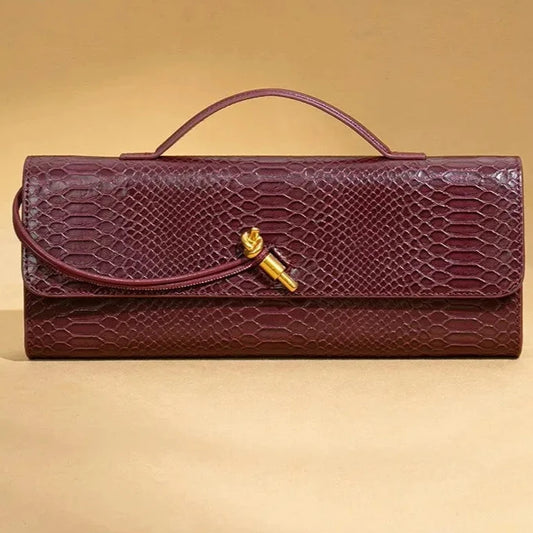 Elegante Vintage Krokodil-Muster Abendtasche