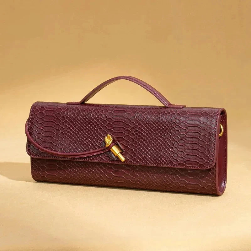 Elegante Vintage Krokodil-Muster Abendtasche