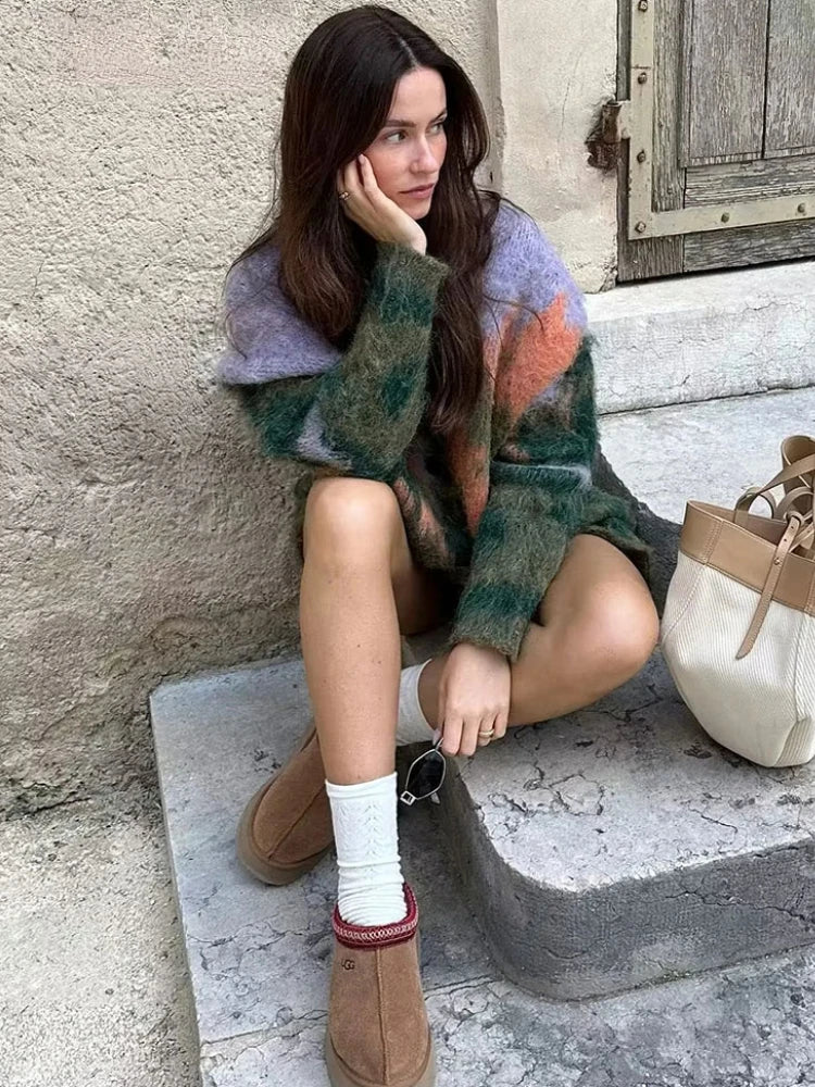Printed Cardigan
