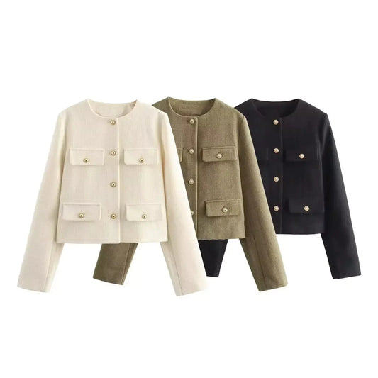 Kurzjacke mit Taschen