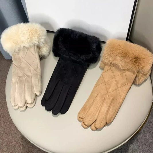 Elegant Suede Winter Gloves – Luxuriöser Schutz für kalte Tage
