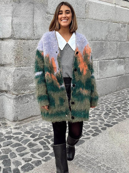 Printed Cardigan