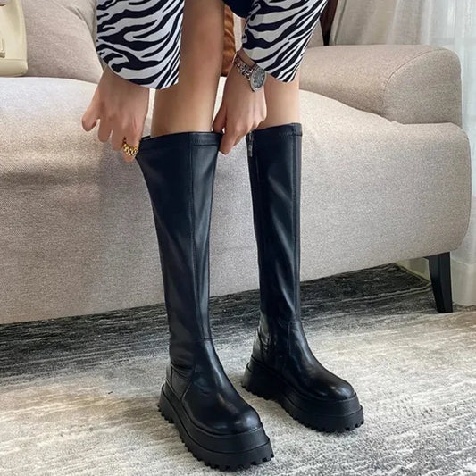 Knee High Chunky Fashion Boots