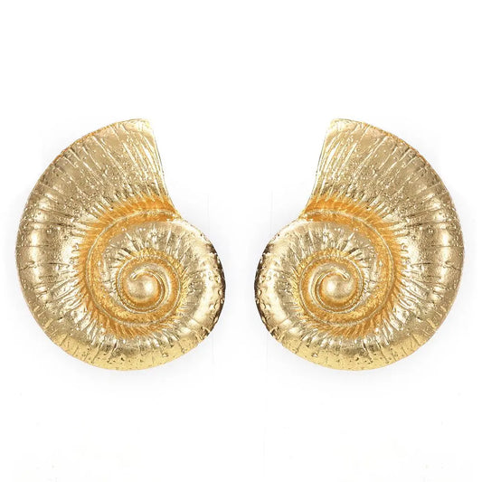 Vintage Muschelohrringe gold