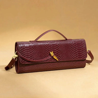 Elegante Vintage Krokodil-Muster Abendtasche