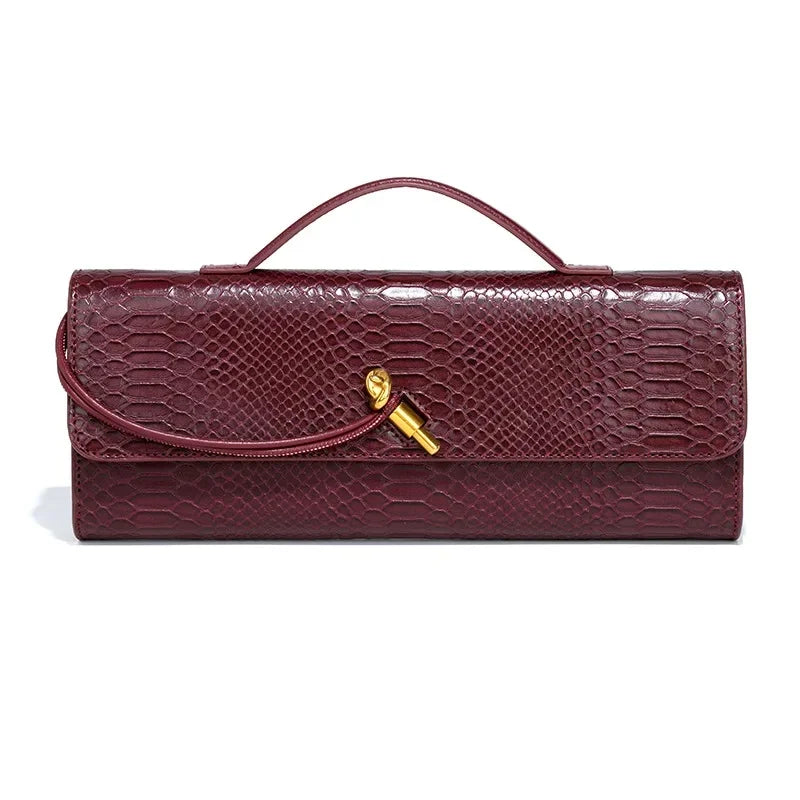 Elegante Vintage Krokodil-Muster Abendtasche