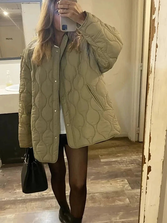 Damen Oversized Long Jacket – Streetwear Jacke