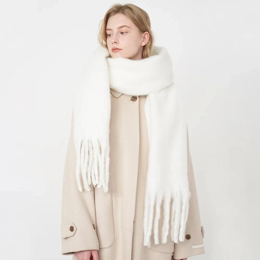 Dicker Mohair-Schal für Damen – Warm & Stilvoll für den Winter
