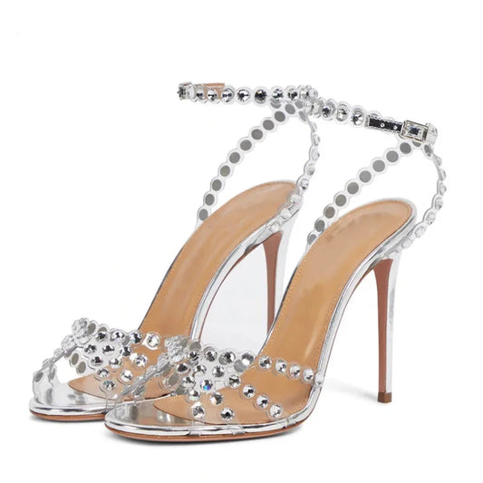 Glitzernde Kristall High Heels
