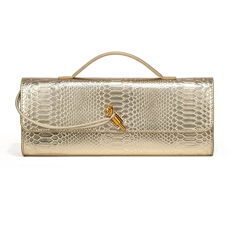 Elegante Vintage Krokodil-Muster Abendtasche